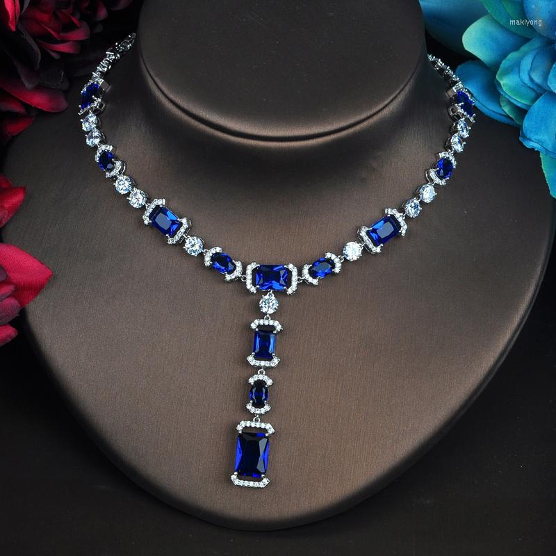 Necklace Earrings Set HIBRIDE -Sale Blue CZ Luxury For Women Wedding Dress Accessories Party Show Bijoux Femme N-463, Picture shown
Necklace Earrings Set HIBRIDE -Sale Blue CZ Luxury For Women Wedding Dress Accessories Party Show Bijoux Femme N-463, Picture shown