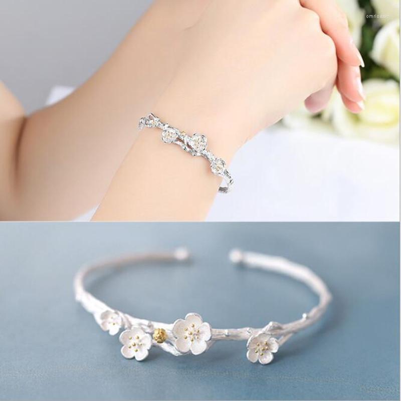 Bangle Creative Fashion Silver Plated Jewelry Exquisite Cherry Flower Blossom Branches Allergy Opening Bracelets SL014
Bangle Creative Fashion Silver Plated Jewelry Exquisite Cherry Flower Blossom Branches Allergy Opening Bracelets SL014