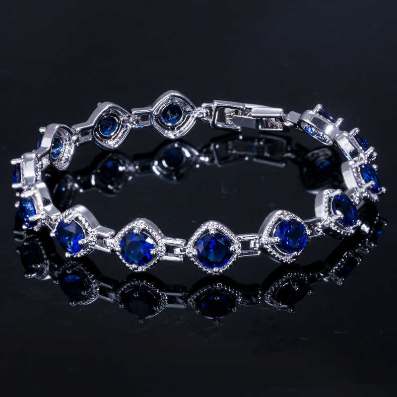 Bracelet Chain Shiny Zircon Sapphire Emerald Colored Gemstone Bangle S925 Sterling Silver Bride Wedding Luxury Jewelry
Bracelet Chain Shiny Zircon Sapphire Emerald Colored Gemstone Bangle S925 Sterling Silver Bride Wedding Luxury Jewelry