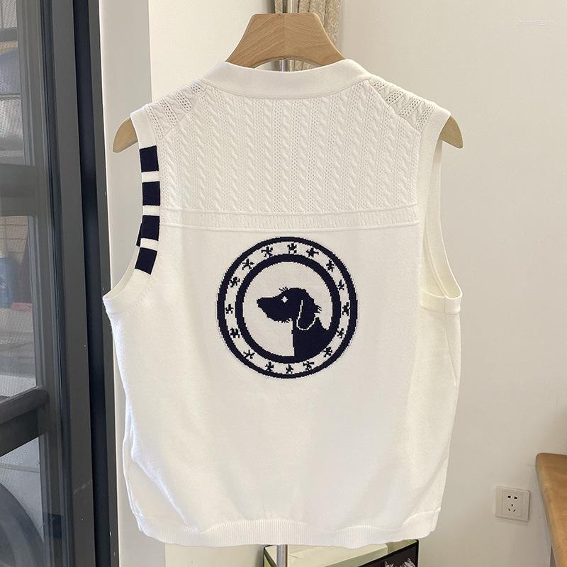Women's Vests Women Sweater Cardigan Back Cartoon Dog Fashion Kawaii Sleeveless Knitting Loose Casual White Color Lady Vest Tanks, Gray
Women's Vests Women Sweater Cardigan Back Cartoon Dog Fashion Kawaii Sleeveless Knitting Loose Casual White Color Lady Vest Tanks, Gray