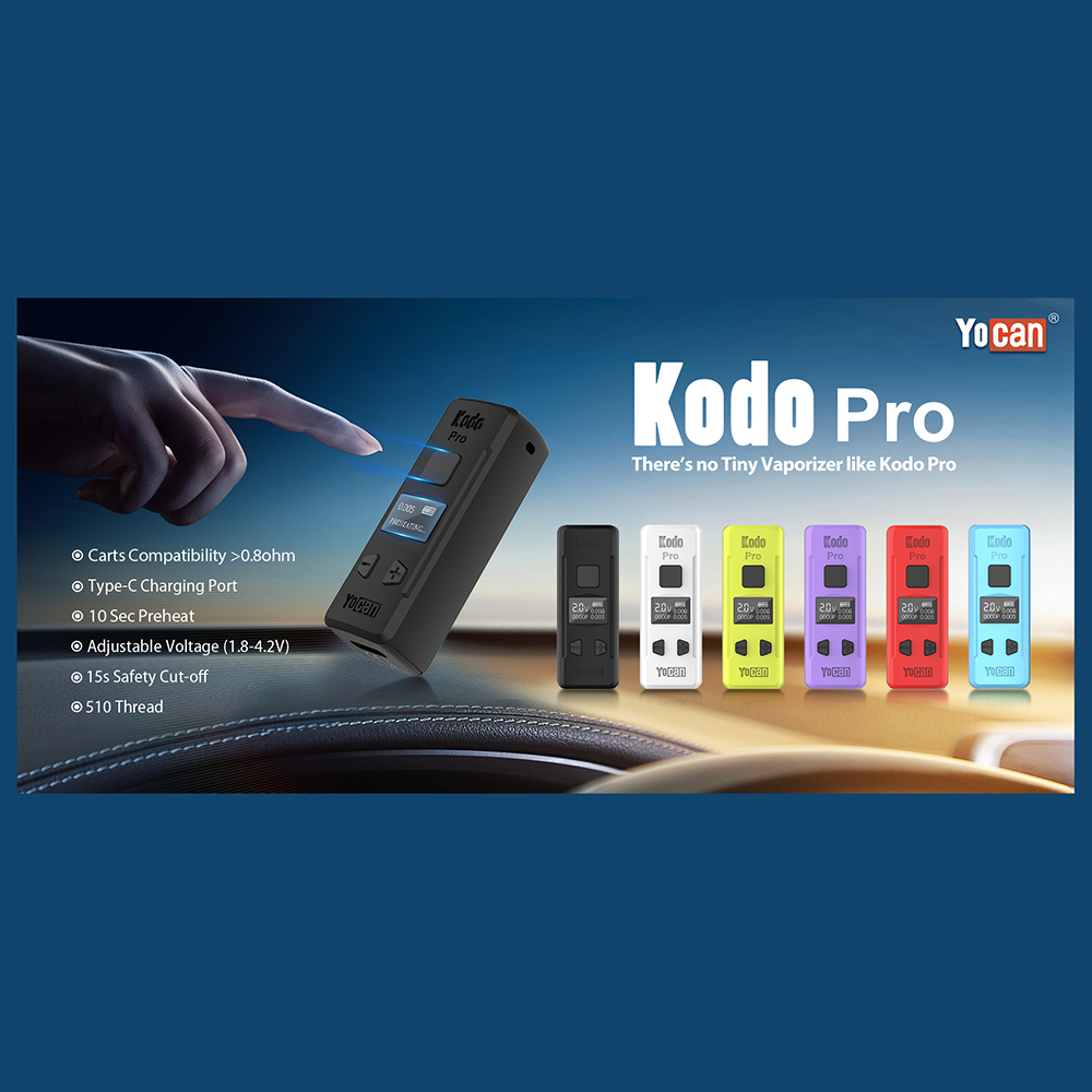 Original Yocan Kodo Pro 510 Battery 400mAh Battery Type-C 510 Thread 10s Preheat Electronic Cigarette Vaporizer with OLED Display
Original Yocan Kodo Pro 510 Battery 400mAh Battery Type-C 510 Thread 10s Preheat Electronic Cigarette Vaporizer with OLED Display