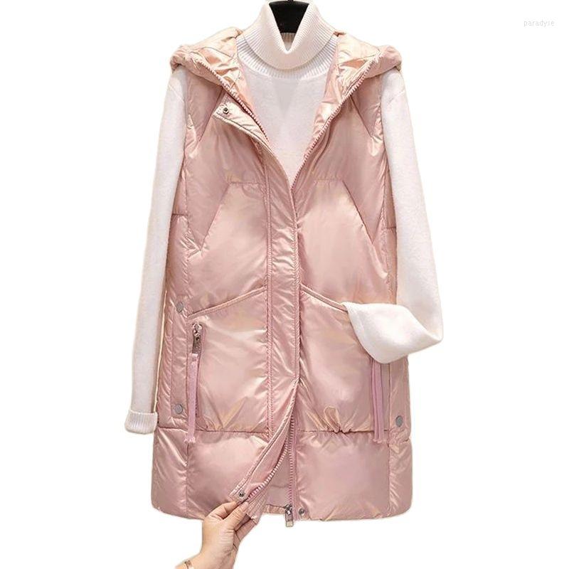 Women's Vests 2022 Women Autumn Winter Jacket Sleeveless Vest Parka Hooded Warm Glossy Down Cotton Padded Female Veat Waistcoat Outwear, Black
Women's Vests 2022 Women Autumn Winter Jacket Sleeveless Vest Parka Hooded Warm Glossy Down Cotton Padded Female Veat Waistcoat Outwear, Black