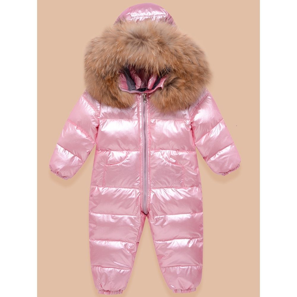 Down Coat Baby Overalls Jacket Real Fur Boy Jumpsuits Toddler Girl Clothes Snow Suit Winter Thick Infant Overcoat Kids Romper TZ457 221201
