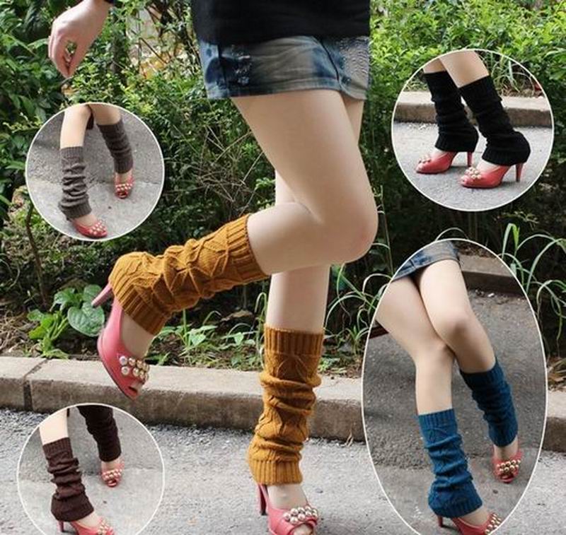 

New Autumn Winter accessory Slouchy Button leg warmers Knit Lace shark tank rabbit fur Legwarmers Boot Cuffs gaiters Socks Crochet