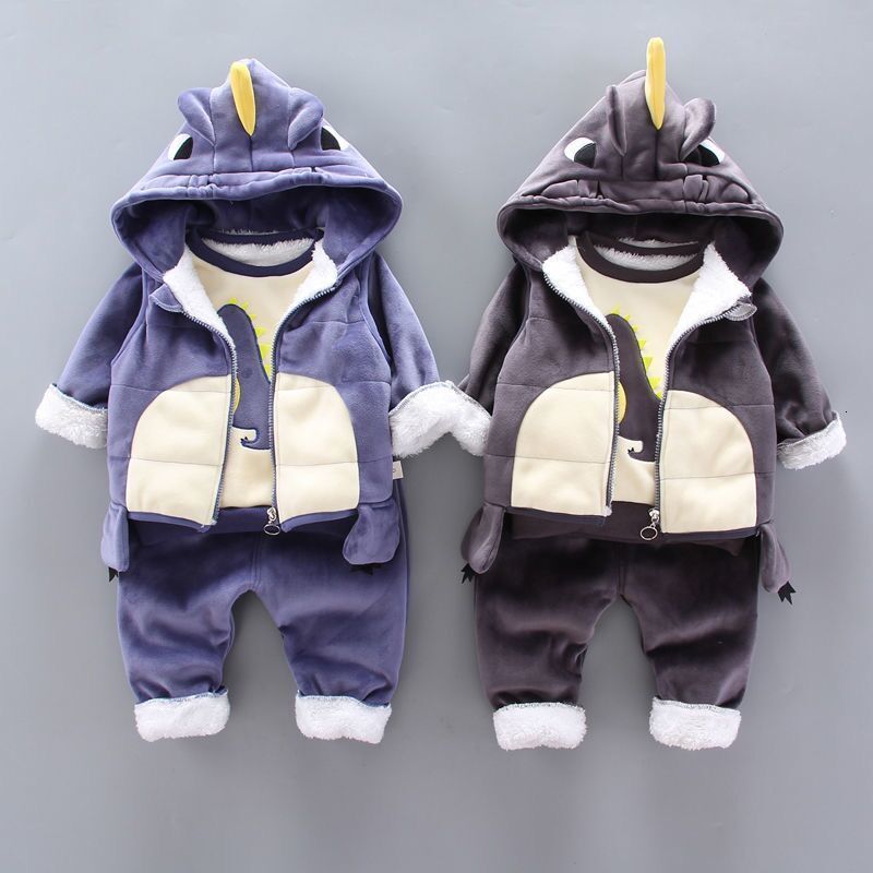 Clothing Sets Baby Boys Winter Plus Velvet Thick Warm 3Pcs Outift Cartoon Dinosaur Children Clothes Sport Tracksuit Set For Kids 221130, Brown
Clothing Sets Baby Boys Winter Plus Velvet Thick Warm 3Pcs Outift Cartoon Dinosaur Children Clothes Sport Tracksuit Set For Kids 221130, Brown