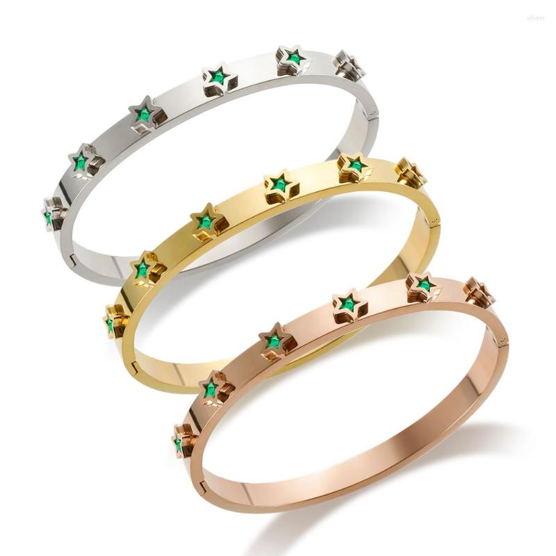 Bangle JINHUI Jewelry Colorful Star Charm Bracelets & For Women Stainless Steel Golden Crystal Gypsophila Cubic Zirconia Bangles
Bangle JINHUI Jewelry Colorful Star Charm Bracelets & For Women Stainless Steel Golden Crystal Gypsophila Cubic Zirconia Bangles