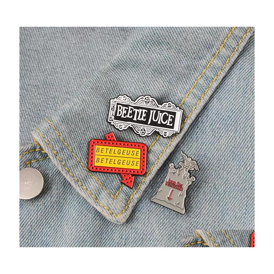 Pins Brooches Beetlejuice Enamel Pin Thriller Comedy Badge Brooch Lapel Denim Jeans Shirt Bag Gothic Punk Movie Jewelry Gift For Fri Dh3Sv
Pins Brooches Beetlejuice Enamel Pin Thriller Comedy Badge Brooch Lapel Denim Jeans Shirt Bag Gothic Punk Movie Jewelry Gift For Fri Dh3Sv