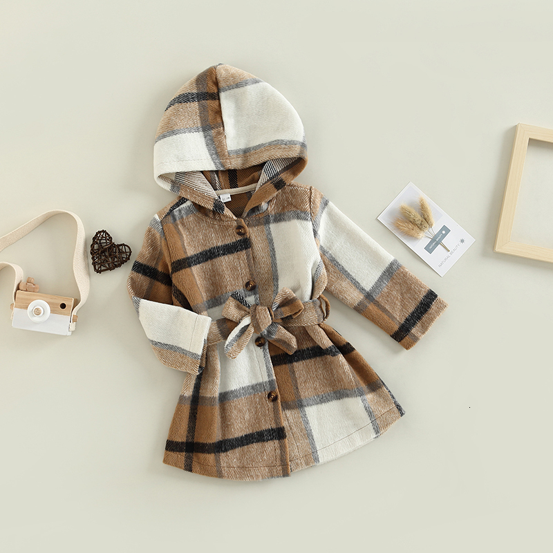 Coat FOCUSNORM 0 3Y Autumn Winter Baby Girl Plaid Printed Long Sleeve Hooded Single Breasted Jacket Outerwear Waist Belt 221130, Ivory
Coat FOCUSNORM 0 3Y Autumn Winter Baby Girl Plaid Printed Long Sleeve Hooded Single Breasted Jacket Outerwear Waist Belt 221130, Ivory