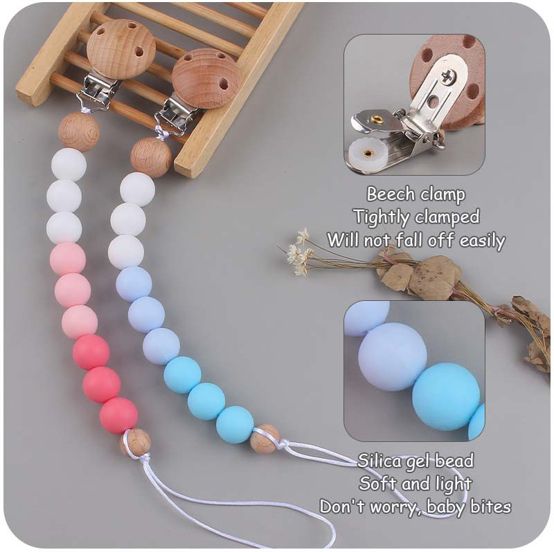 INS baby Safe Health Silicon Beads and Beach Soothers & Teethers Pure Handmade Weaving Teething Training Chain