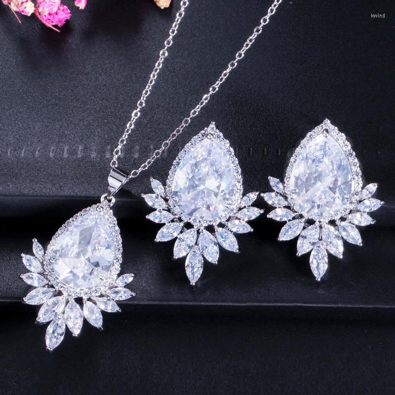 Necklace Earrings Set CWWZircons High Quality White Gold Color Cubic Zirconia Jewelry Big Tear Drop Fashion CZ Ladies And Earring T051, Picture shown
Necklace Earrings Set CWWZircons High Quality White Gold Color Cubic Zirconia Jewelry Big Tear Drop Fashion CZ Ladies And Earring T051, Picture shown