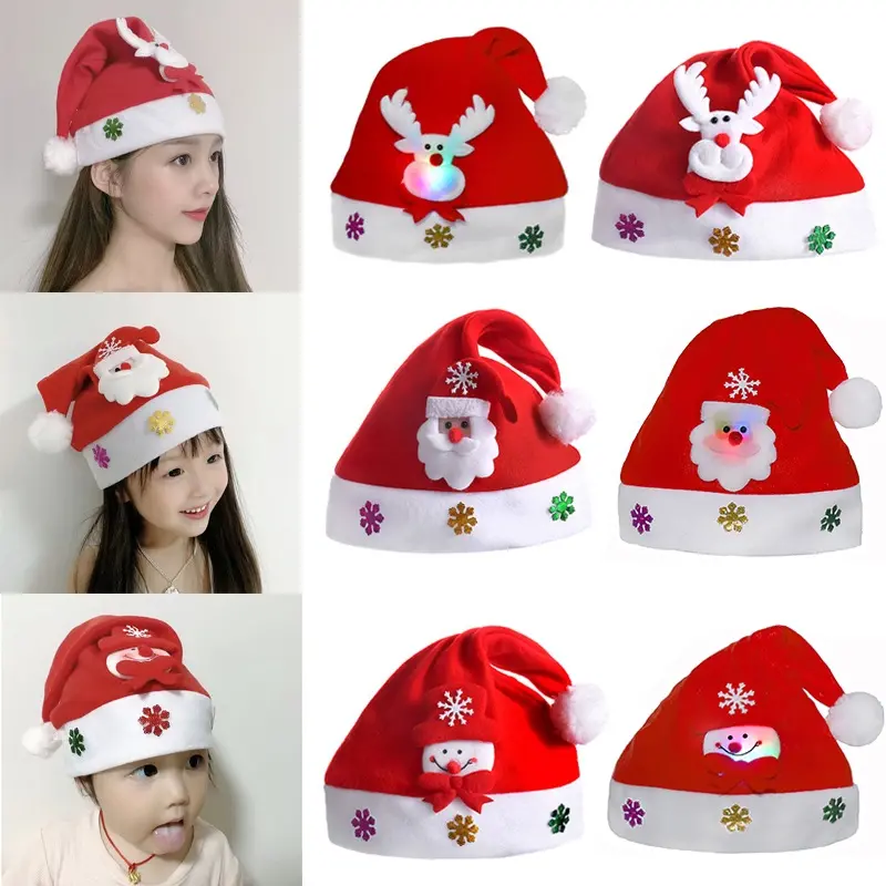 Light Up LED Christmas Hat Flannel Xmas Santa Claus Snowmen Christmas Party for Adults and Kids, Red
Light Up LED Christmas Hat Flannel Xmas Santa Claus Snowmen Christmas Party for Adults and Kids, Red