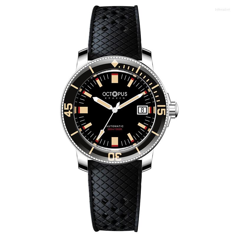Wristwatches Octopus Men's Automatic Mechancial Wristwatch PT5000 SW200 Movement Fifth Fathoms Date Fluorine Bracelet Vintage Diver, Hornet
Wristwatches Octopus Men's Automatic Mechancial Wristwatch PT5000 SW200 Movement Fifth Fathoms Date Fluorine Bracelet Vintage Diver, Hornet