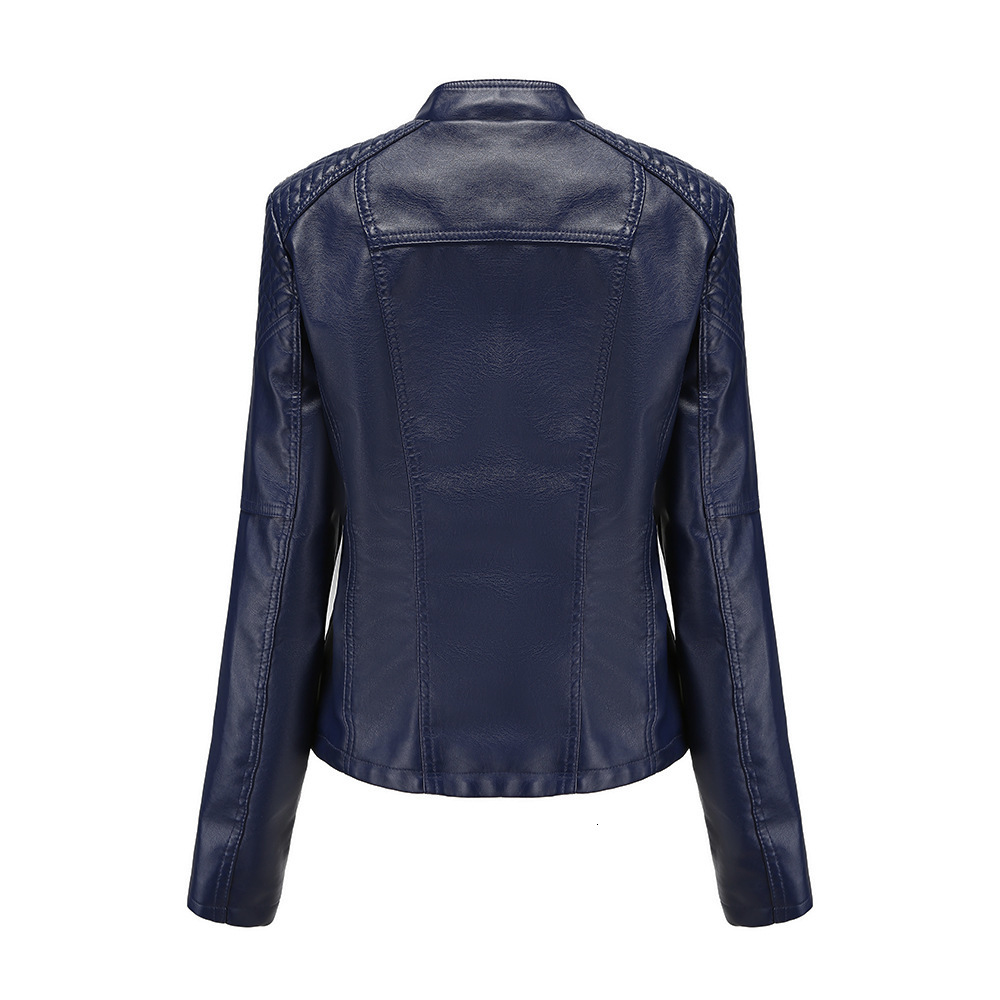 Women s Jackets Spring Autumn Leather Jacket Women Slim Fit Motor Biker PU Short Coat Stand Collar Ladies Zipper Outerwear 221130