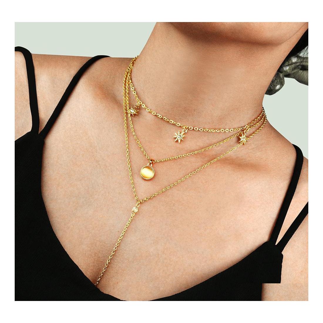 Pendant Necklaces Personality Trend Diamond Accessories Sun Flower Opal Pendant Mtilayer Necklace Women Drop Delivery Jewelry Neckla Dhtpy
Pendant Necklaces Personality Trend Diamond Accessories Sun Flower Opal Pendant Mtilayer Necklace Women Drop Delivery Jewelry Neckla Dhtpy