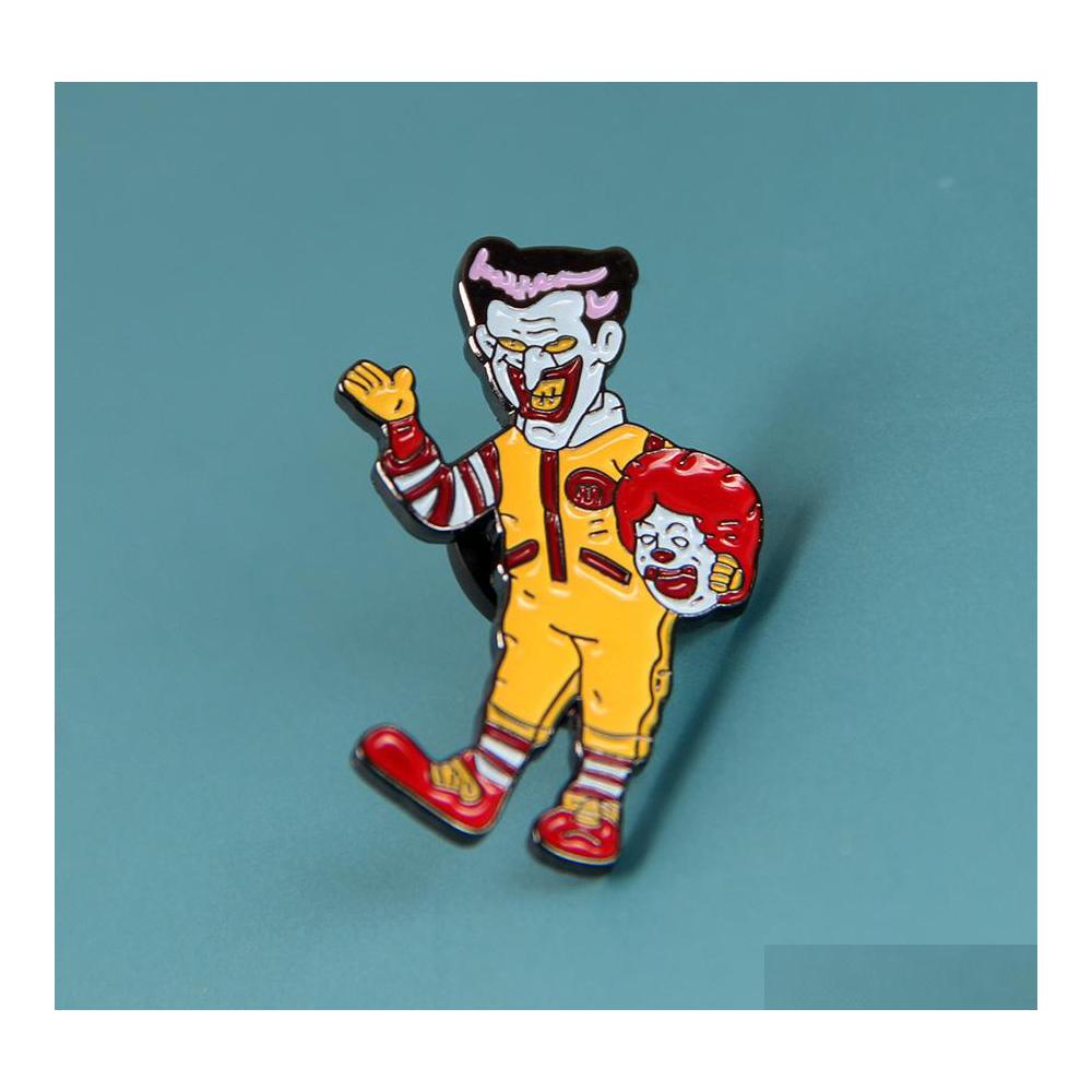 Pins Brooches Cartoon Animation Funny Clown Fashion Drip Oil Brooch Badge Backpack Lapel Shirt Hat Pin Drop Delivery Jewelry Dhpyr