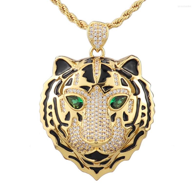 Pendant Necklaces High Quality Tiger Head Copper Zircon Jewelry Hip Hop Rock Style Dance Party Fashion Gift
Pendant Necklaces High Quality Tiger Head Copper Zircon Jewelry Hip Hop Rock Style Dance Party Fashion Gift