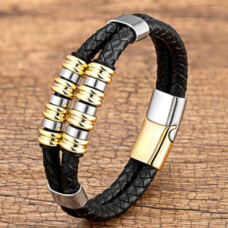 Charm Bracelets Zlxgirl Men's Punk Bracelet Black Leather Stainless Steel Buckle Nice Gothic Bangle&bracelet Jewellery
Charm Bracelets Zlxgirl Men's Punk Bracelet Black Leather Stainless Steel Buckle Nice Gothic Bangle&bracelet Jewellery