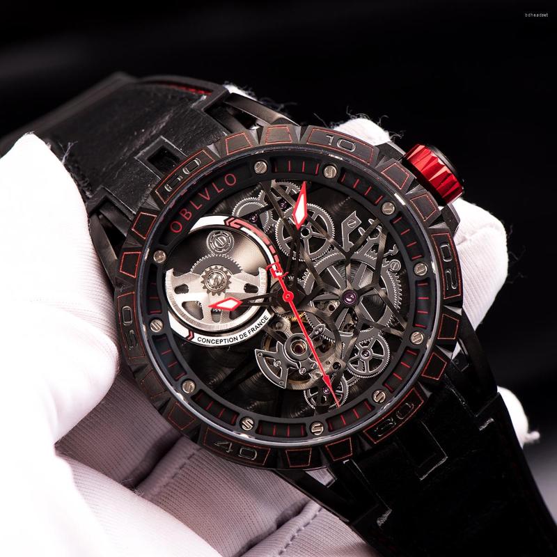 Wristwatches OBLVLO Rubber Strap Sport Watches For Men Skeleton Dial Black Steel Automatic Self-Wind Mechanical Racing Clock, Lm-ttb
Wristwatches OBLVLO Rubber Strap Sport Watches For Men Skeleton Dial Black Steel Automatic Self-Wind Mechanical Racing Clock, Lm-ttb