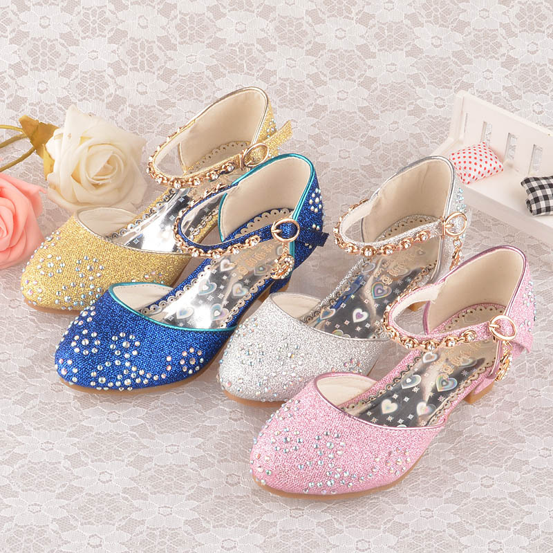 Children's crystal shoes spring and autumn girls' high heel princess shoes diamond tide flower gilrs' Kitten heels, Silver
Children's crystal shoes spring and autumn girls' high heel princess shoes diamond tide flower gilrs' Kitten heels, Silver