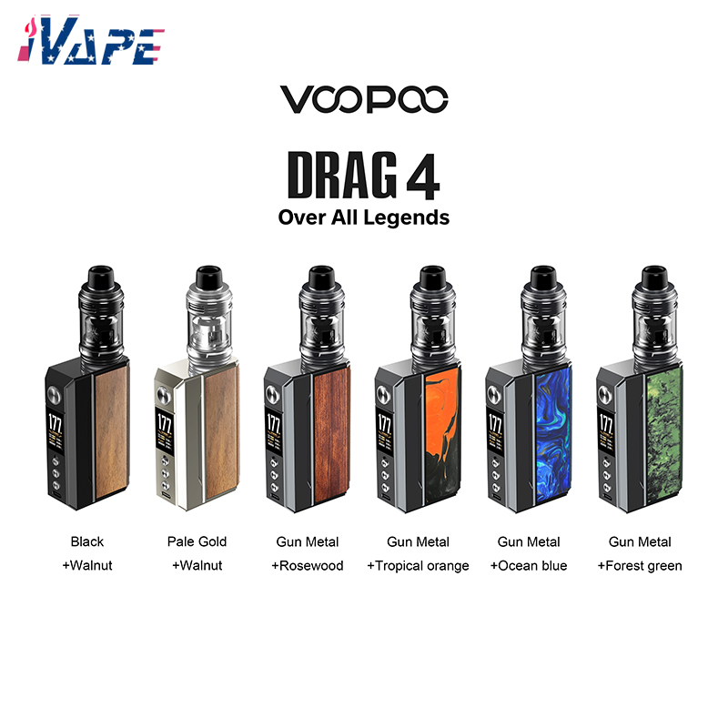 Original VOOPOO Drag 4 Kit 177W with UFORCE-L Tank 4ml/5.5ml Optimized w/ all PnP Coils Powered by Dual External 18650 Batteries, Message for multi colors
Original VOOPOO Drag 4 Kit 177W with UFORCE-L Tank 4ml/5.5ml Optimized w/ all PnP Coils Powered by Dual External 18650 Batteries, Message for multi colors