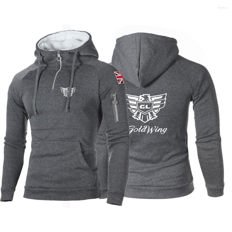 Men's Hoodies 2022 Men's Autumn Goldwing GL 1500 Japan Motorcycle Printed Casual Solid Color Half Zipper Design Long Sleeve Hooded Top 
Men's Hoodies 2022 Men's Autumn Goldwing GL 1500 Japan Motorcycle Printed Casual Solid Color Half Zipper Design Long Sleeve Hooded Top