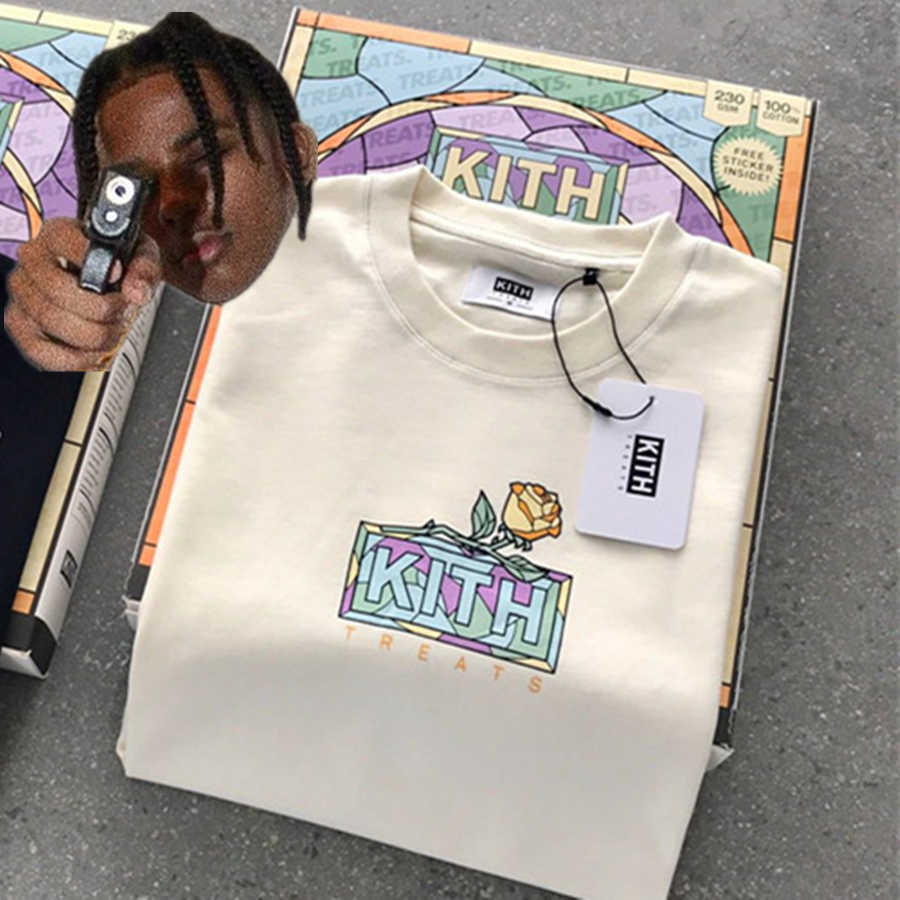 Men's T-Shirts Kith Flowers Box T Shirt Men Women 1 1 Top Version T-Shirt Tops Tee Short Sleeve T221130
