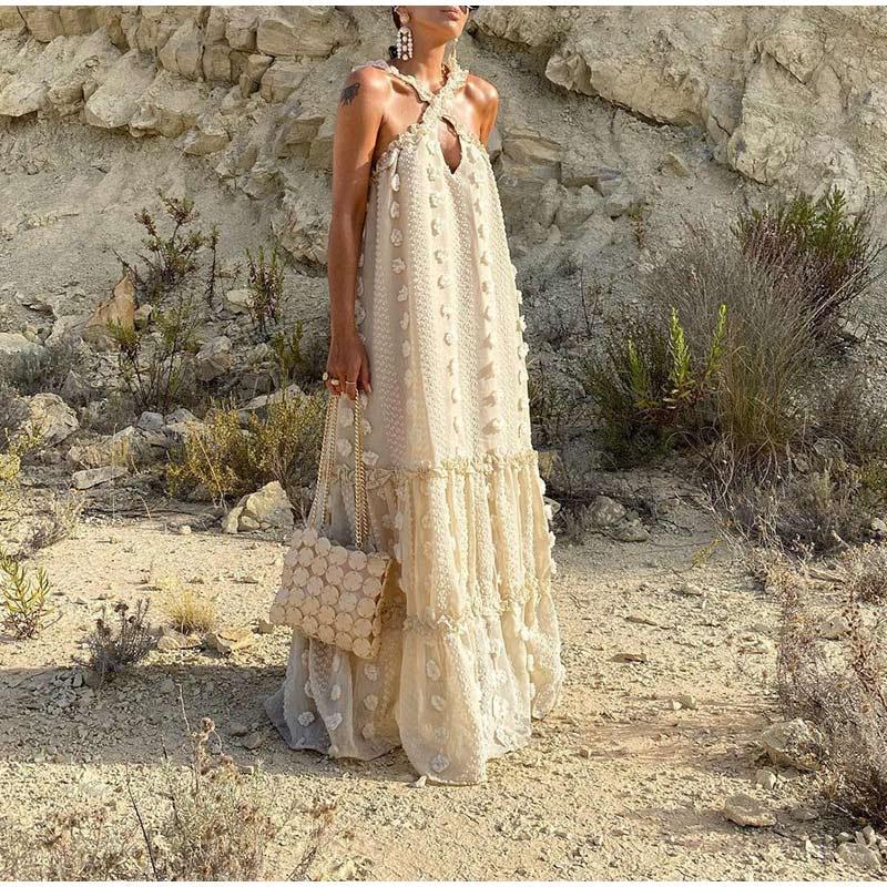 Casual Dresses Beach Maxi Dress For Women Sleeveless Sexy Elegant Halter Fashion Ruffle Sundress Hollow Out Off Shoulder Slip Long Robe, Rose red
Casual Dresses Beach Maxi Dress For Women Sleeveless Sexy Elegant Halter Fashion Ruffle Sundress Hollow Out Off Shoulder Slip Long Robe, Rose red