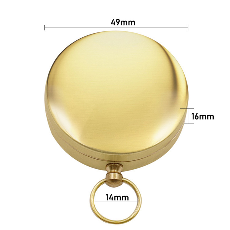 Luminous Brass Pocket Compass Sports Camping Hiking Portable Brass Pocket Fluorescence Compass Navigation Camping Tools Party Favor