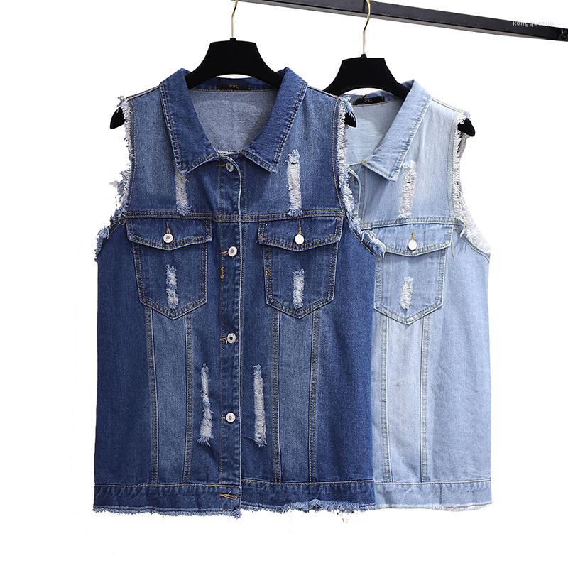 Women's Vests Oversize 6XL Denim Waistcoat Vest Women Fashion Loose Sleeveless Fringe Hole Lady Korean Spring Autumn Jeans Female, Light blue
Women's Vests Oversize 6XL Denim Waistcoat Vest Women Fashion Loose Sleeveless Fringe Hole Lady Korean Spring Autumn Jeans Female, Light blue