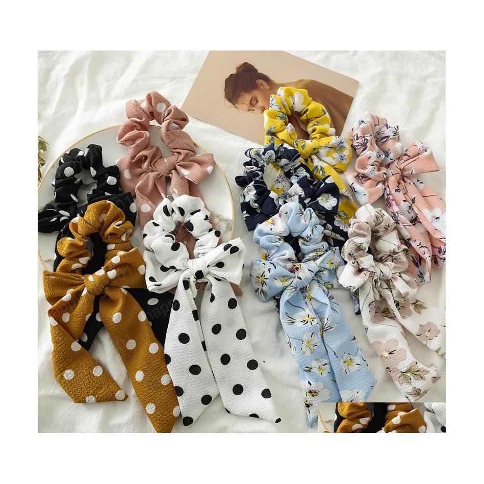 Hair Rubber Bands Women Flower Print Chiffon Scrunchie Elastic Hair Band Bow Ropes Sweet Ladies Head Girls Accessories Drop Delivery Dhfhe
Hair Rubber Bands Women Flower Print Chiffon Scrunchie Elastic Hair Band Bow Ropes Sweet Ladies Head Girls Accessories Drop Delivery Dhfhe