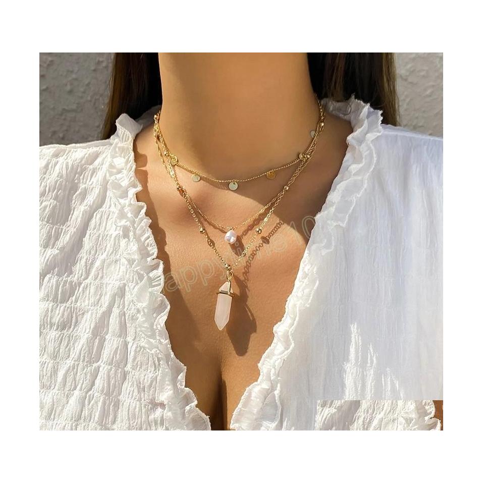 Pendant Necklaces Temperament Natural Stone Crystal Pearl Pendant Necklace For Women Wedding Bridal Quartz Hexagonal Choker Y2K Jewe Dhnon
Pendant Necklaces Temperament Natural Stone Crystal Pearl Pendant Necklace For Women Wedding Bridal Quartz Hexagonal Choker Y2K Jewe Dhnon