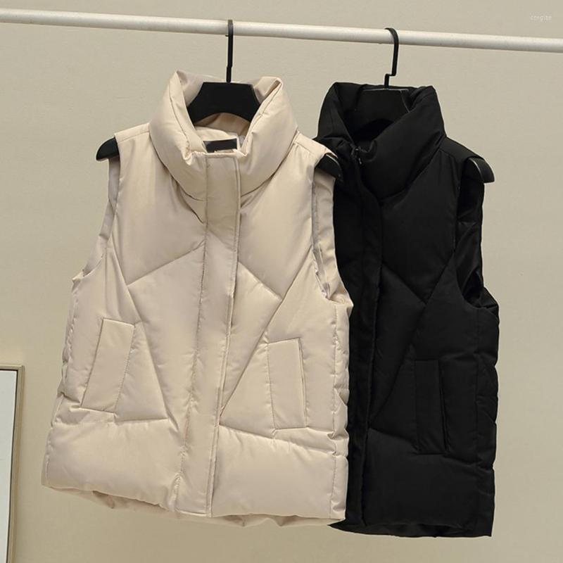 Women's Vests Fashion Winter Women Vest Coats Zipper Warm Solid Color Stand Collar Sleeveless Pockets Jackets For Chaquetas, Black 
Women's Vests Fashion Winter Women Vest Coats Zipper Warm Solid Color Stand Collar Sleeveless Pockets Jackets For Chaquetas, Black