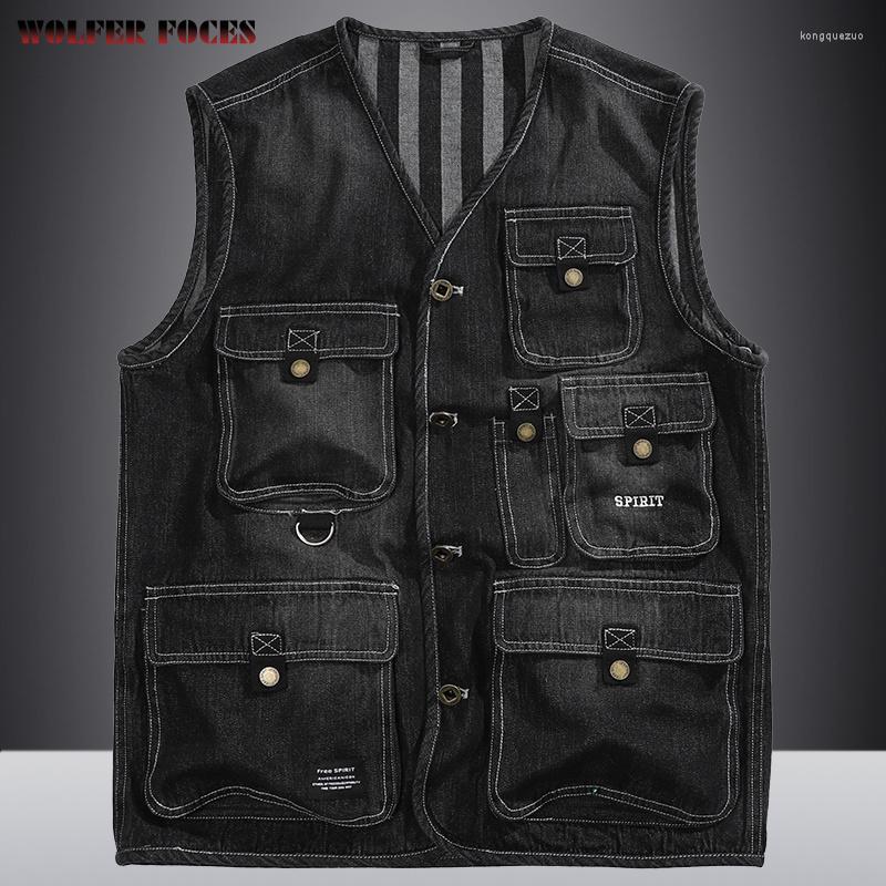 Women's Vests 2022 Men's Multi-pocket Denim Vest Loose Thin Casual Sleeveless Outdoor Pography Waistcoat, Black
Women's Vests 2022 Men's Multi-pocket Denim Vest Loose Thin Casual Sleeveless Outdoor Pography Waistcoat, Black