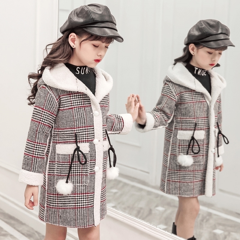 Coat Fall Winter girl en jacket fashion stitching plaid design girl s long coat girl kids 4 12 years old 221130, Black
Coat Fall Winter girl en jacket fashion stitching plaid design girl s long coat girl kids 4 12 years old 221130, Black