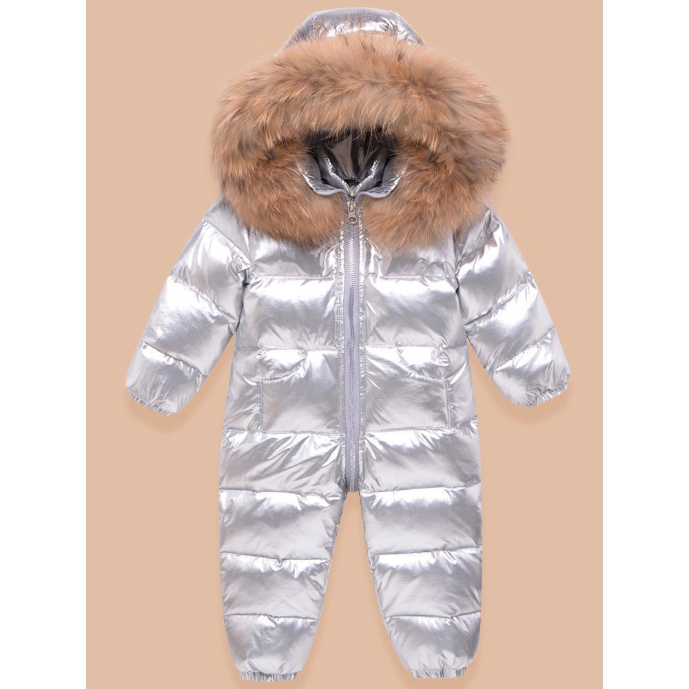 Down Coat Baby Overalls Jacket Real Fur Boy Jumpsuits Toddler Girl Clothes Snow Suit Winter Thick Infant Overcoat Kids Romper TZ457 221201