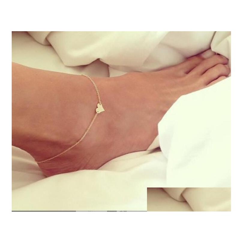 Anklets Simple Heart Anklets Ankle Bracelet Chain Beach Foot Sandal Jewelry For Women Girls Gift Drop Delivery 2021 Dh47W
Anklets Simple Heart Anklets Ankle Bracelet Chain Beach Foot Sandal Jewelry For Women Girls Gift Drop Delivery 2021 Dh47W