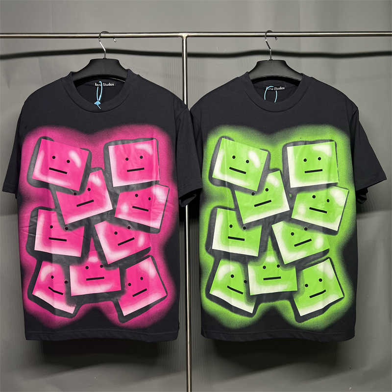 Men' T-Shirts New Acne dios Jelly graffiti square smiling face print men' and women' Short Sleeve T-Shirt T221130, Green
Men' T-Shirts New Acne dios Jelly graffiti square smiling face print men' and women' Short Sleeve T-Shirt T221130, Green