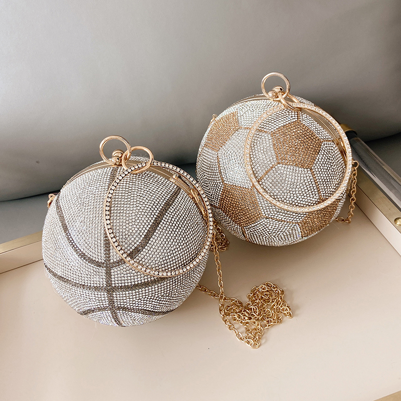 Evening Bags Luxury Diamond Woman's Clutch Basketball Wedding Party Purse and Handbag Designer Gold Silver Bag ZD1917 221130, White
Evening Bags Luxury Diamond Woman's Clutch Basketball Wedding Party Purse and Handbag Designer Gold Silver Bag ZD1917 221130, White
