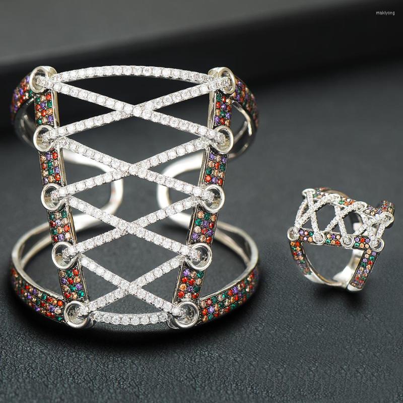 Necklace Earrings Set GODK Luxury Wide Corset 2PC Bracelets/Ring Cubic Zirconia Open Bangle Rings Trendy Girls Women Patry Wedding, Picture shown
Necklace Earrings Set GODK Luxury Wide Corset 2PC Bracelets/Ring Cubic Zirconia Open Bangle Rings Trendy Girls Women Patry Wedding, Picture shown