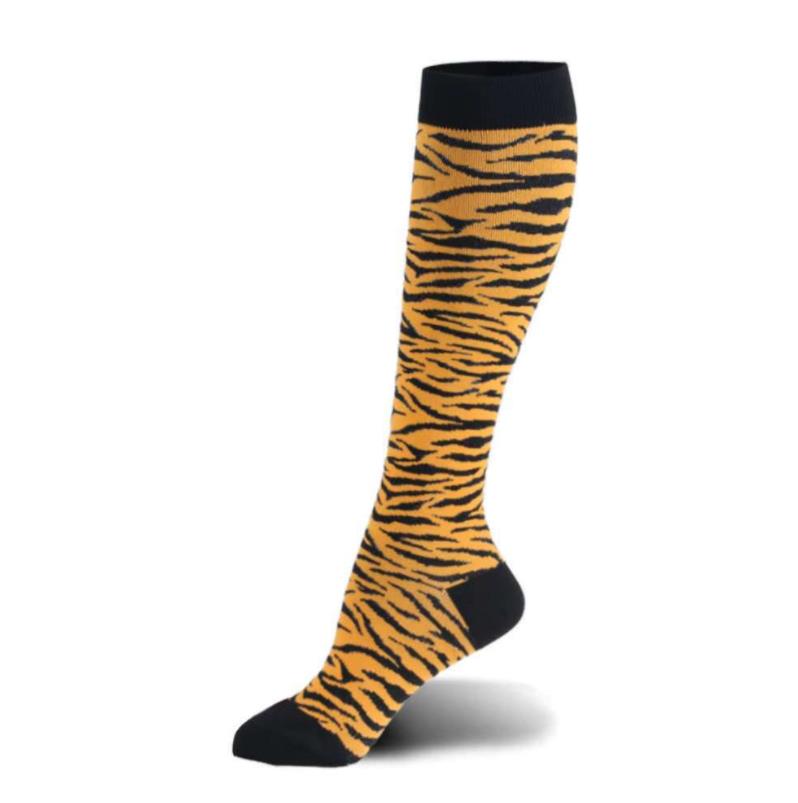 Men Compression Socks Women Cotton Knee Sock Running Athletic Circulation Recovery Travel Stockings Stretchy M L Various Fashion Patterns Leopard Prin