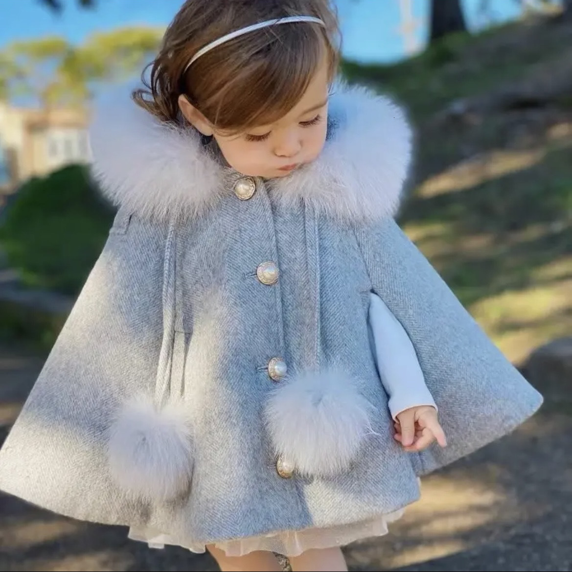 Coat Girls Cape Autumn Winter Plus Cotton Thick Lovely Sweet Windproof Cloak Woolen Kids Outerwear Jackets 221130, Beige
Coat Girls Cape Autumn Winter Plus Cotton Thick Lovely Sweet Windproof Cloak Woolen Kids Outerwear Jackets 221130, Beige