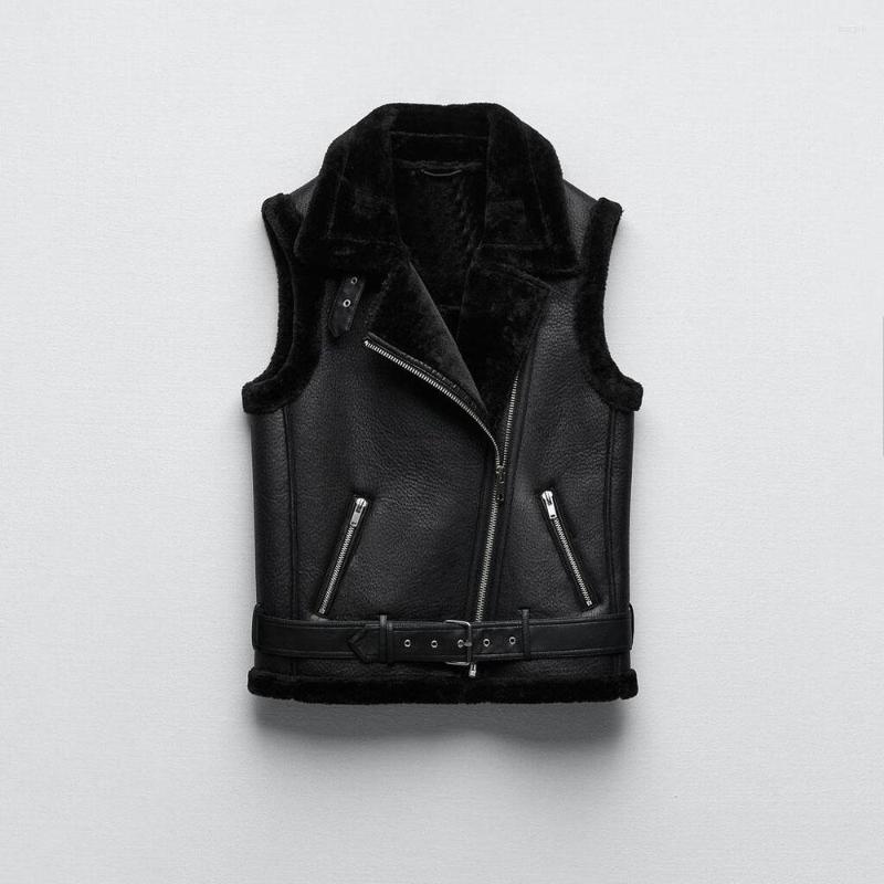 Women's Vests Autumn And Winter Fashion Women's Handsome Versatile Black Double-sided Fabric Hem Belt Decoration Vest Coat
Women's Vests Autumn And Winter Fashion Women's Handsome Versatile Black Double-sided Fabric Hem Belt Decoration Vest Coat