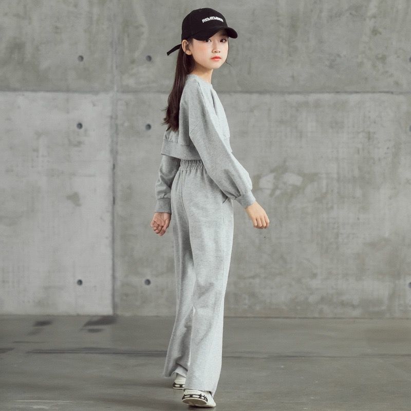 Clothing Sets spring autumn Kids tracksuit Children Girls Clothes Casual T Shirt wide leg Pants Suit Teenager 5 6 7 10 11 12 year 221130