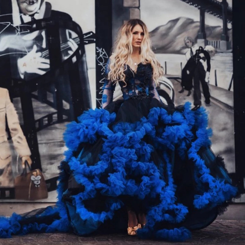 Long Sleeve Princess Prom Dresses 2023 High Low Lace Ruffles Clound Fairy Tulle Skirt Royal Blue Photoshoot Evening Gown, Grape
Long Sleeve Princess Prom Dresses 2023 High Low Lace Ruffles Clound Fairy Tulle Skirt Royal Blue Photoshoot Evening Gown, Grape