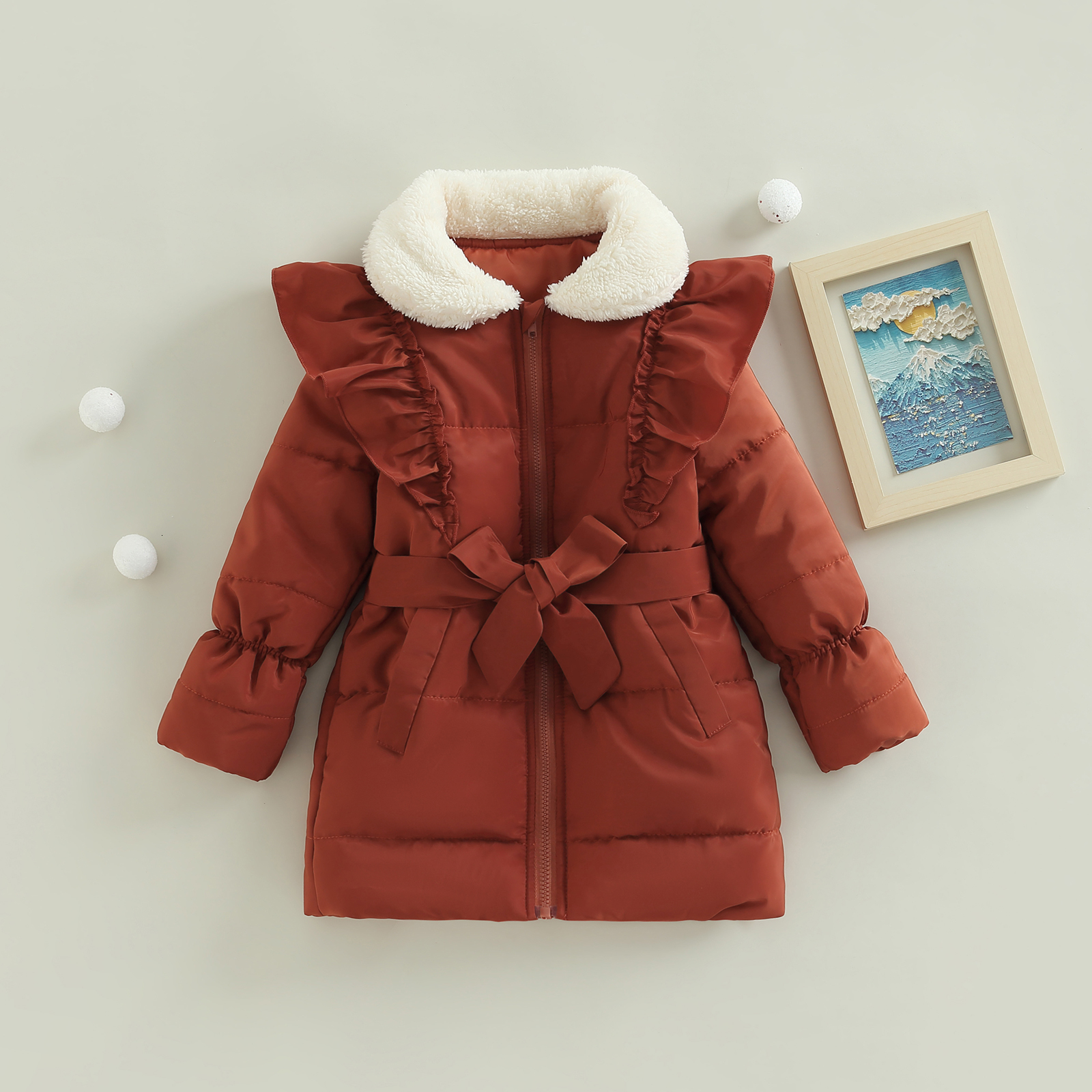 Down Coat Citgeett Winter Kids Toddler Girls Cotton Belt Collar Long Sleeve Zipper Outwear Jacket Fall Clothes 221130, Ivory
Down Coat Citgeett Winter Kids Toddler Girls Cotton Belt Collar Long Sleeve Zipper Outwear Jacket Fall Clothes 221130, Ivory