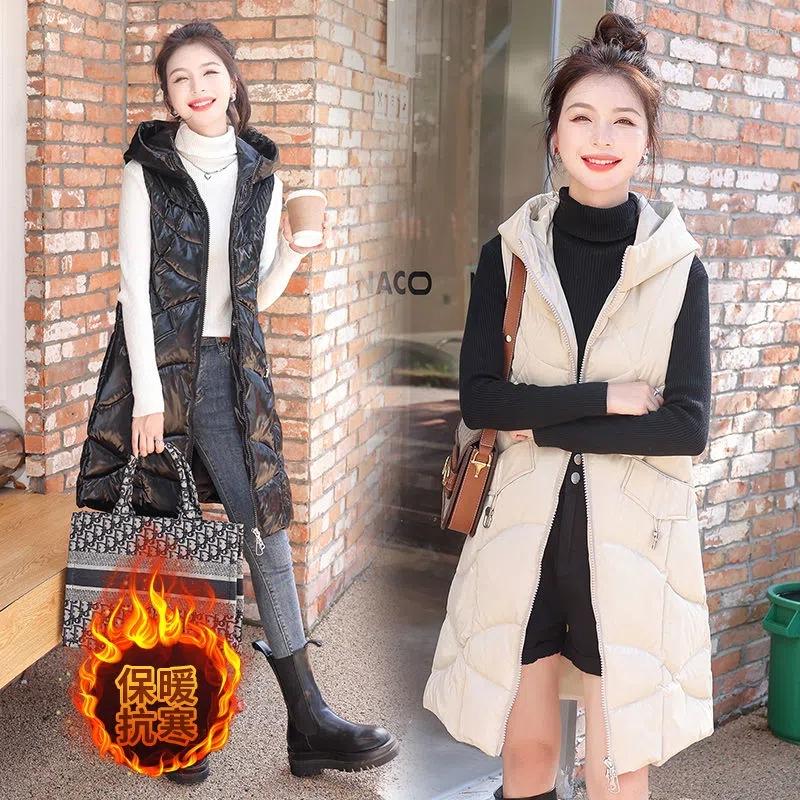 Women's Vests 2022 Autumn Winter Down Puffer Vest Women Casual All-match Sleeveless Jacket Loose HoodLong Cotton Padded Waistcoat, Black
Women's Vests 2022 Autumn Winter Down Puffer Vest Women Casual All-match Sleeveless Jacket Loose HoodLong Cotton Padded Waistcoat, Black
