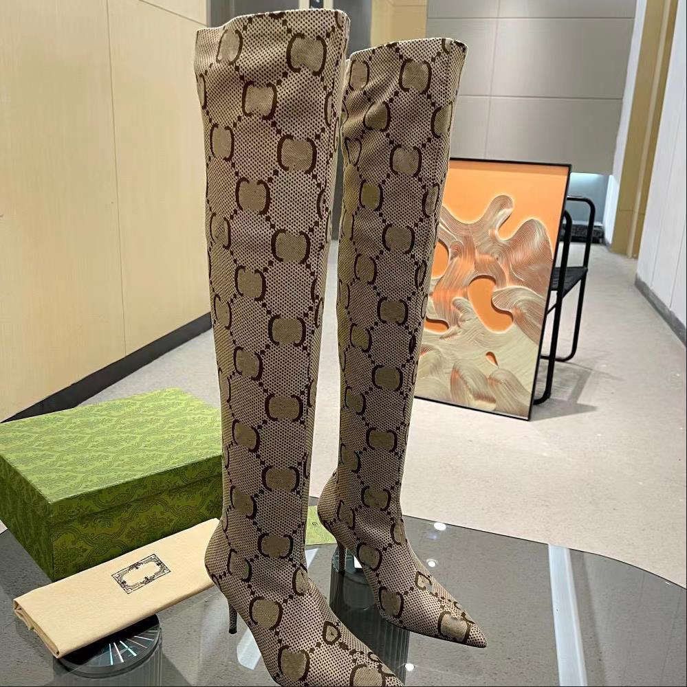 Boots Stiletto Boots Ankle Booties Knitted Sock Over Knee-High Tall Stretch Thigh-High Pointed Toe The Hacker Project For Women Luxury, 8 inch
Boots Stiletto Boots Ankle Booties Knitted Sock Over Knee-High Tall Stretch Thigh-High Pointed Toe The Hacker Project For Women Luxury, 8 inch