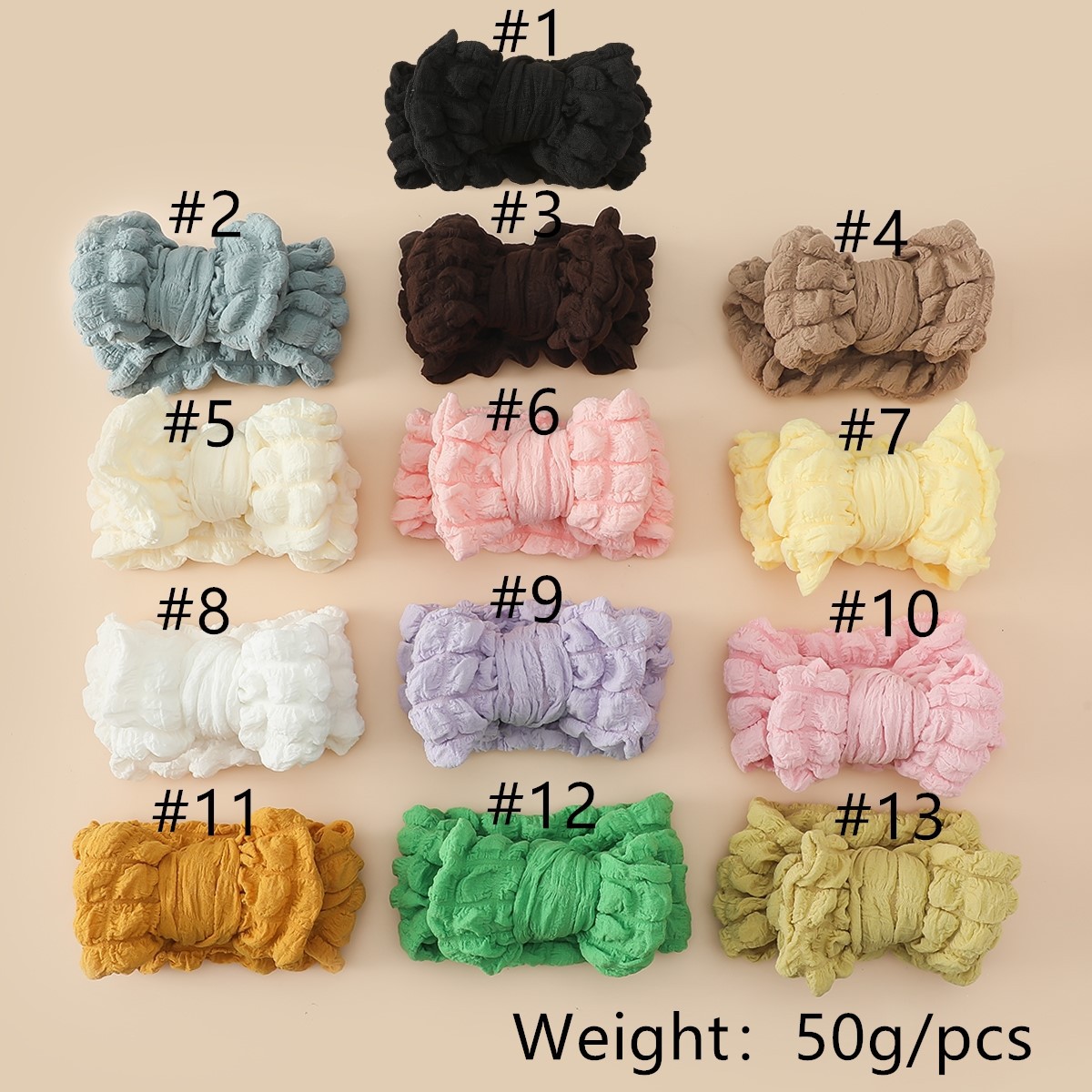 Hair Accessories Headband INS Cute 14 Colors Baby Puff Elastic fashion soft Big Bow Knot Girl Infant Headband