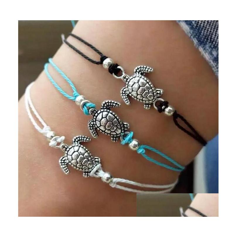 Anklets Summer Beach Turtle Shaped Charm Rope String Anklets For Women Ankle Bracelet Woman Sandals On The Leg Chain Foot Jewelry Wh Dhgln
Anklets Summer Beach Turtle Shaped Charm Rope String Anklets For Women Ankle Bracelet Woman Sandals On The Leg Chain Foot Jewelry Wh Dhgln