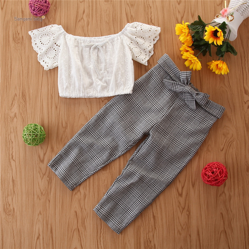 Kids Baby Girls Clothes Set Summer Off Shoulder Lace Crop Top Plaid Pants Cute Lovely Sweet Streetwear Outfits, As picture
Kids Baby Girls Clothes Set Summer Off Shoulder Lace Crop Top Plaid Pants Cute Lovely Sweet Streetwear Outfits, As picture